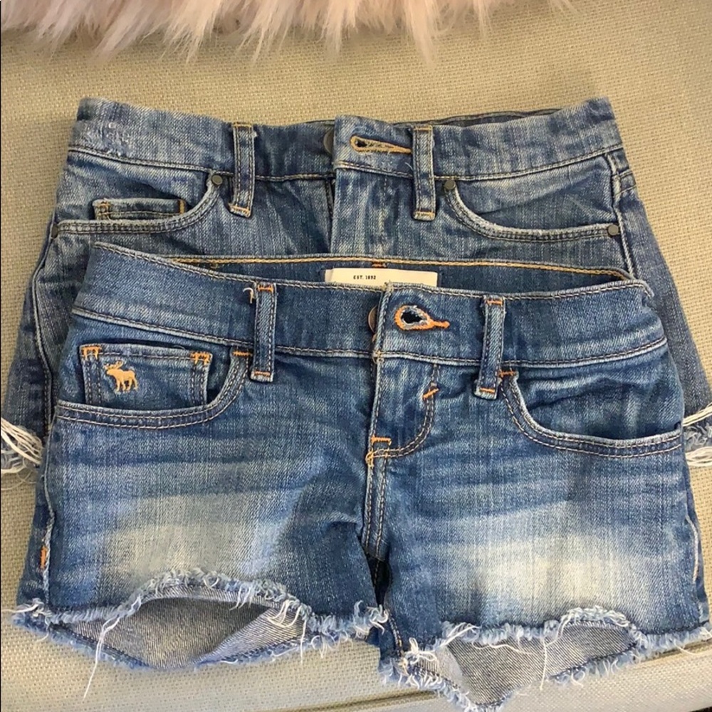 Pair of girls jeans shorts